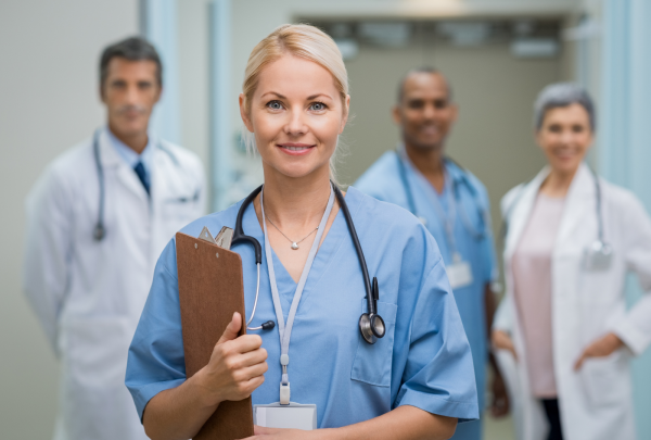 Nurse smiling