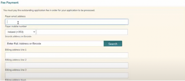 PSI Registration Website: Form to fill in as part of stage 2, step 5